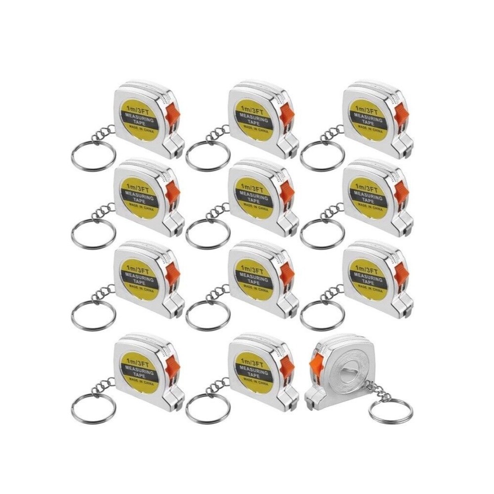 12 Pcs Keychain Tape Measure, 1.5 Inch  Tape Measure for Birthday Bags Gifts